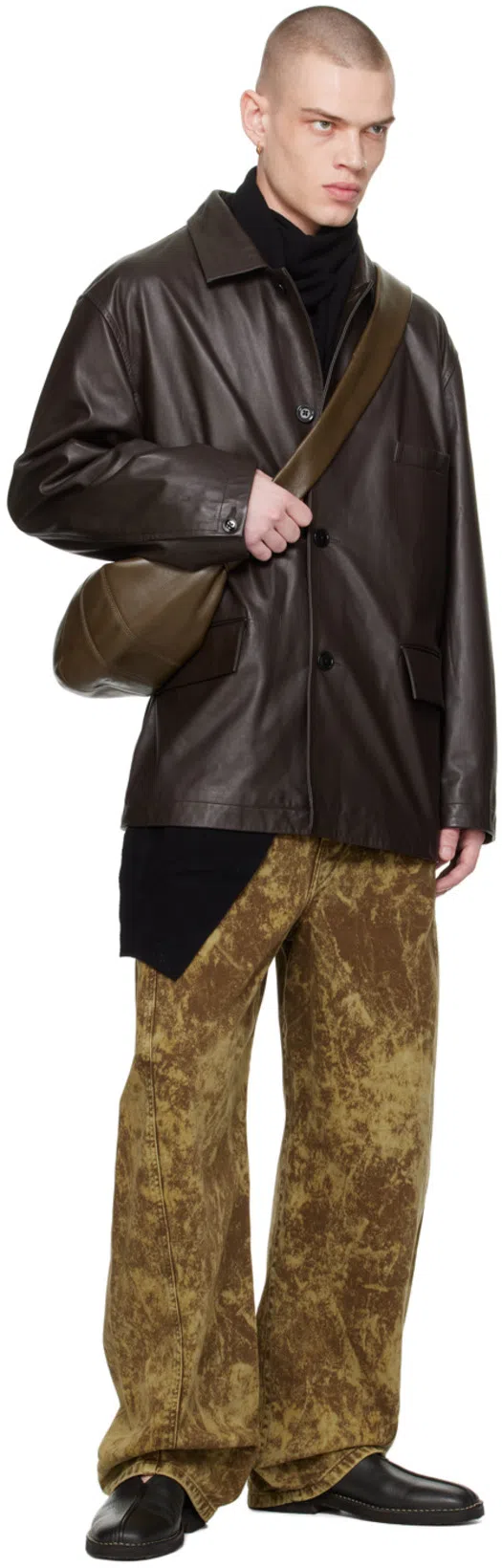 LEMAIRE White Poplin V-neck Shirt