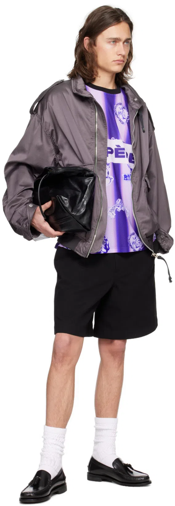 ACNE STUDIOS Gray Relaxed Fit Bomber Jacket In Dlh Mid Grey