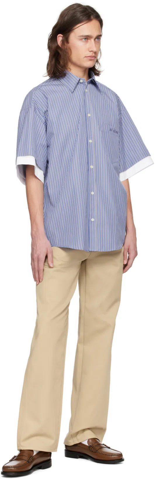 LE PERE Beige Straight-leg Trousers In Champagne Khaki