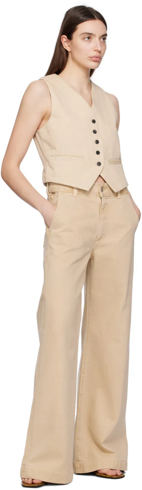 CITIZEN OF HUMANITY Beige Beverly Jeans In Taos Sand (lt Khaki)