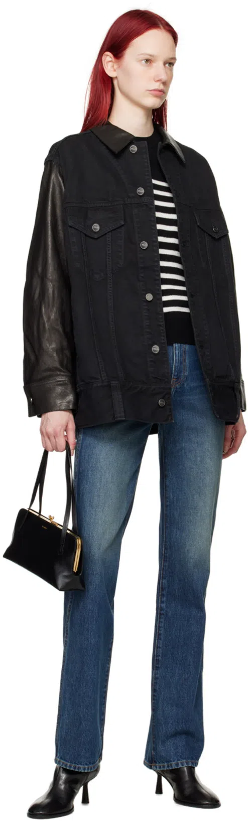 AEYDE Elina 55 Leather Ankle Boots In Black