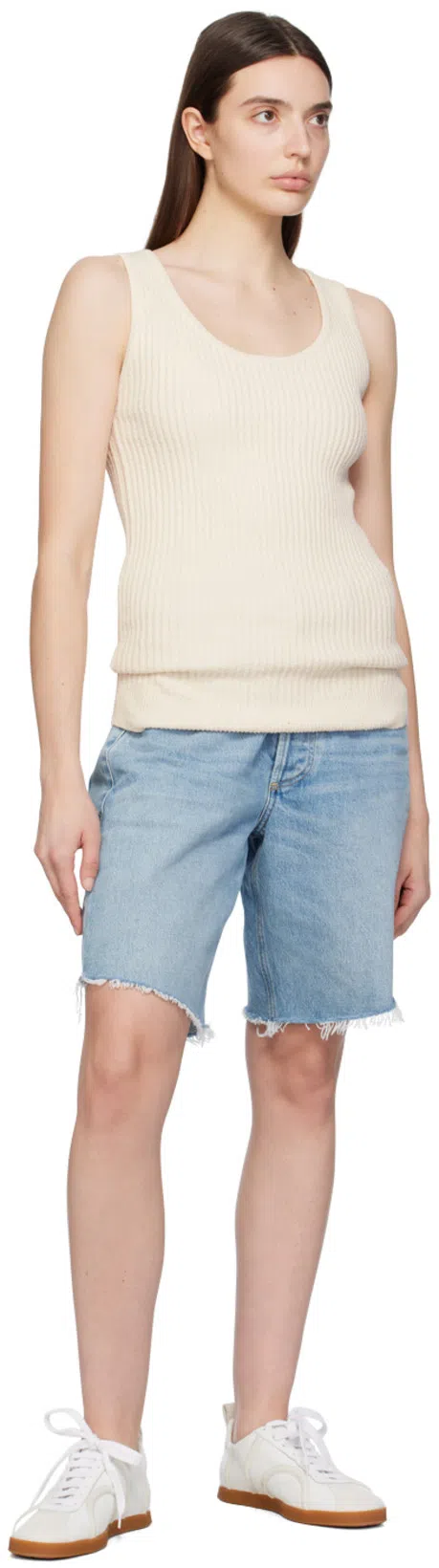 CITIZEN OF HUMANITY Citizens Of Humanity Ayla High Waist Raw Hem Cutoff Denim Bermuda Shorts In Bianca