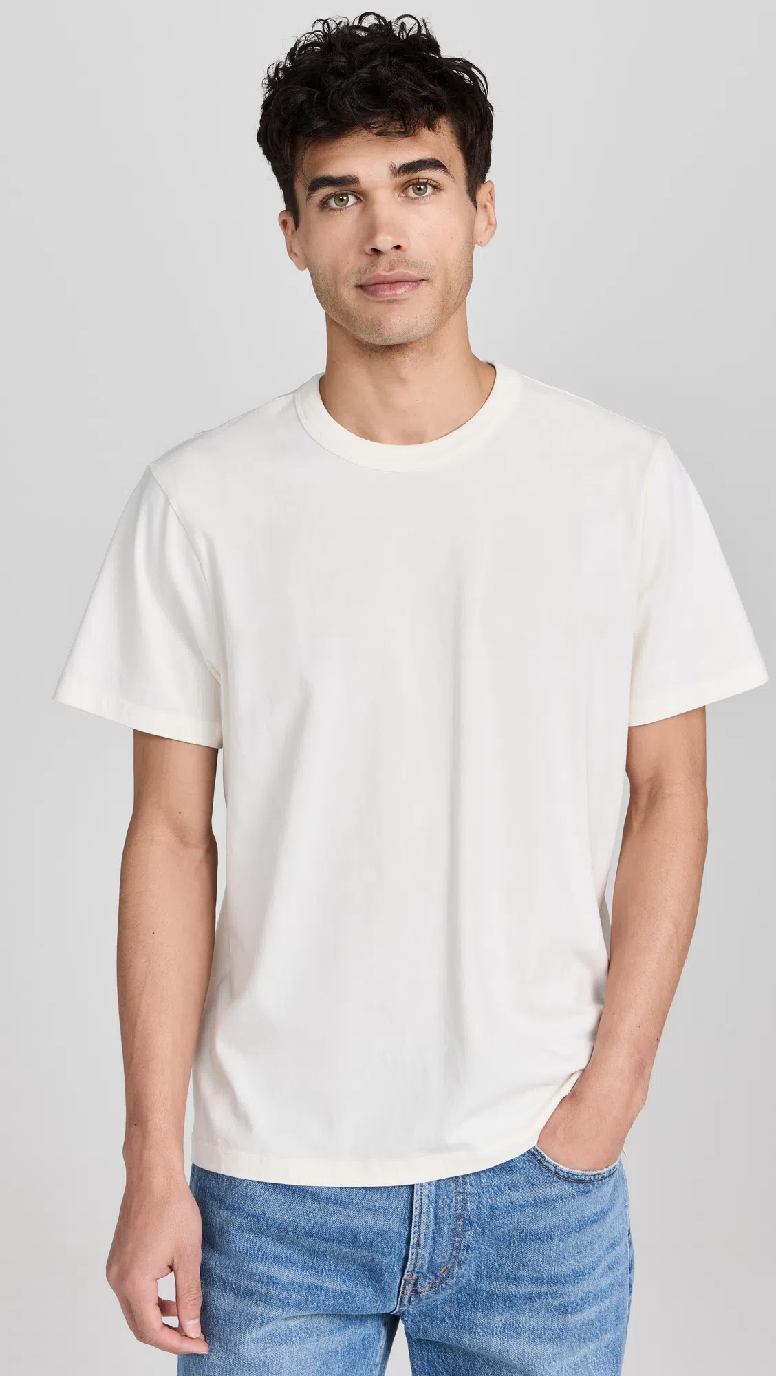 MADEWELL Garment-dyed Allday Crewneck Pocket Tee In Lighthouse