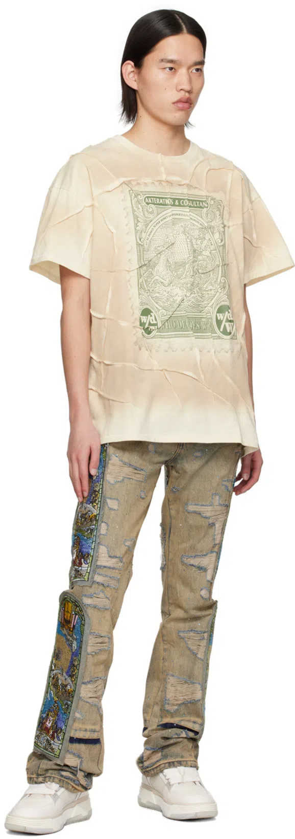 AMIRI Leather Ma-1 Low-top Sneakers In White