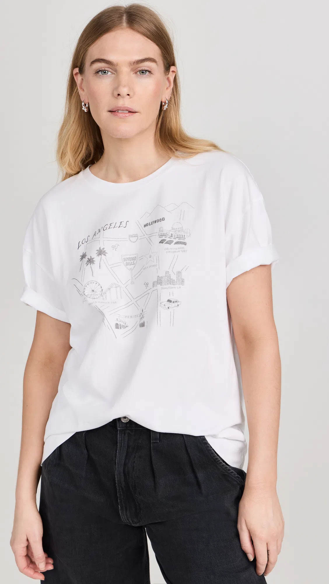 ANINE BING Brie Jean In Pale Azure In Blue