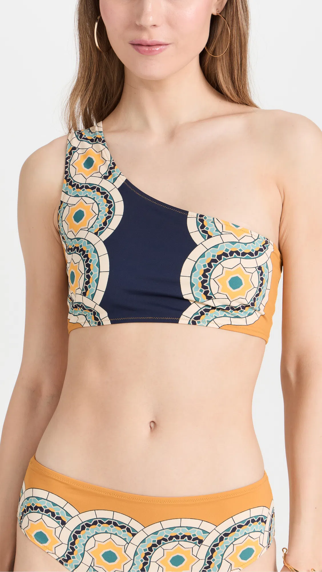 LA DOUBLEJ Boy Bikini Bottoms In Mudejar Placée Blue