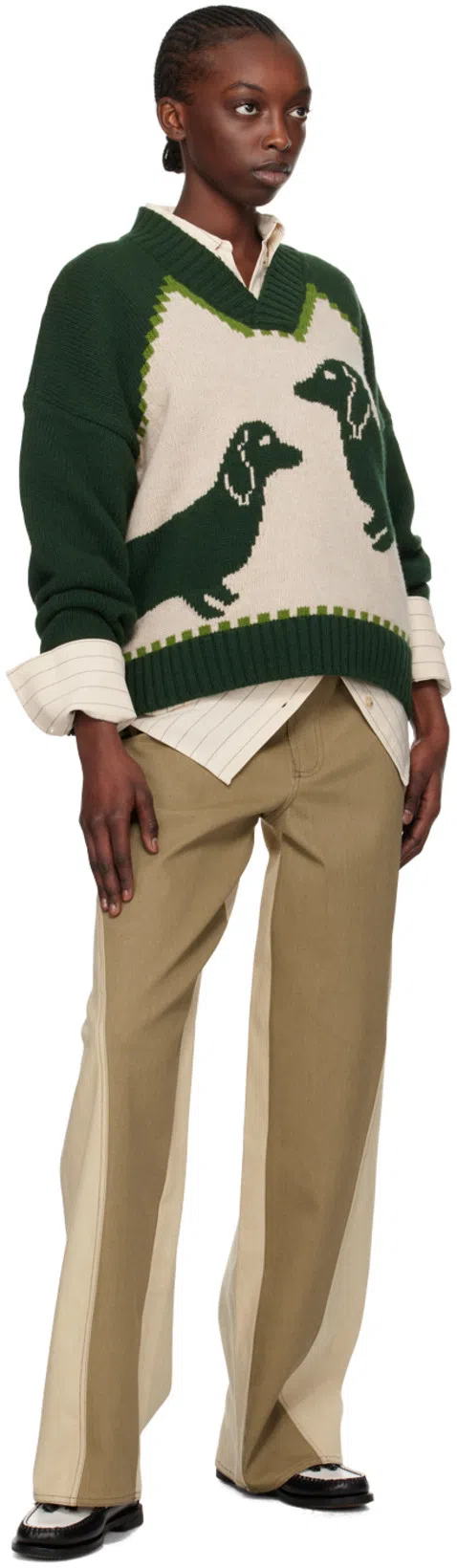 TOTÊME Toteme Striped Cotton Shirt In Beige