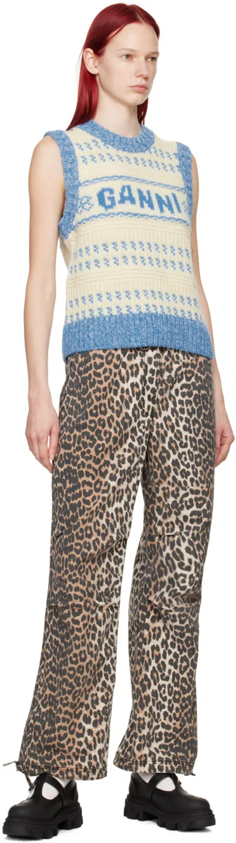 GANNI Women Cleated Mary-jane Shoes In Black