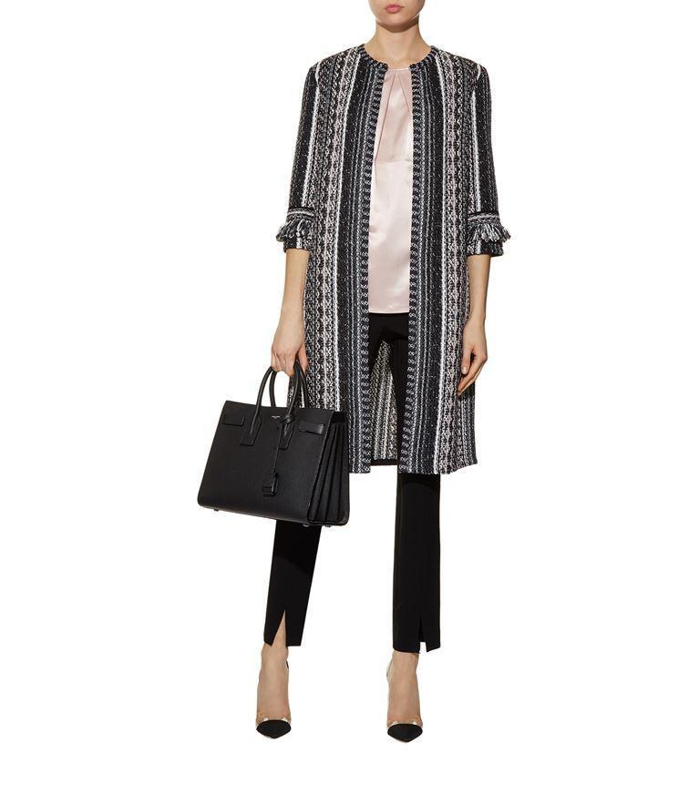 ST JOHN ‘diana' Flat Front Pressed Crease Straight Leg Pants In Black