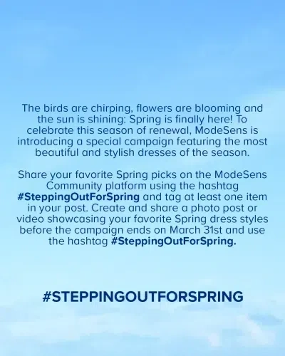 Join our Community & You could win $50 in ModeSens Credit #SteppingOutForSpring