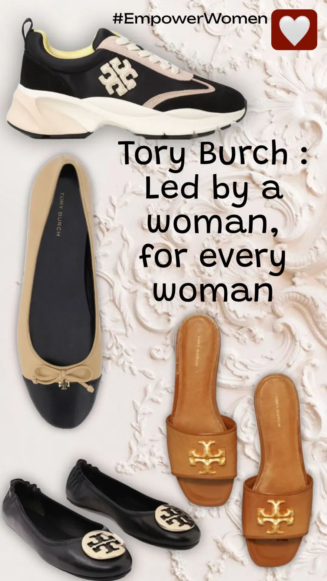 TORY BURCH Minnie Travel Ballet With Metal Logo In Black