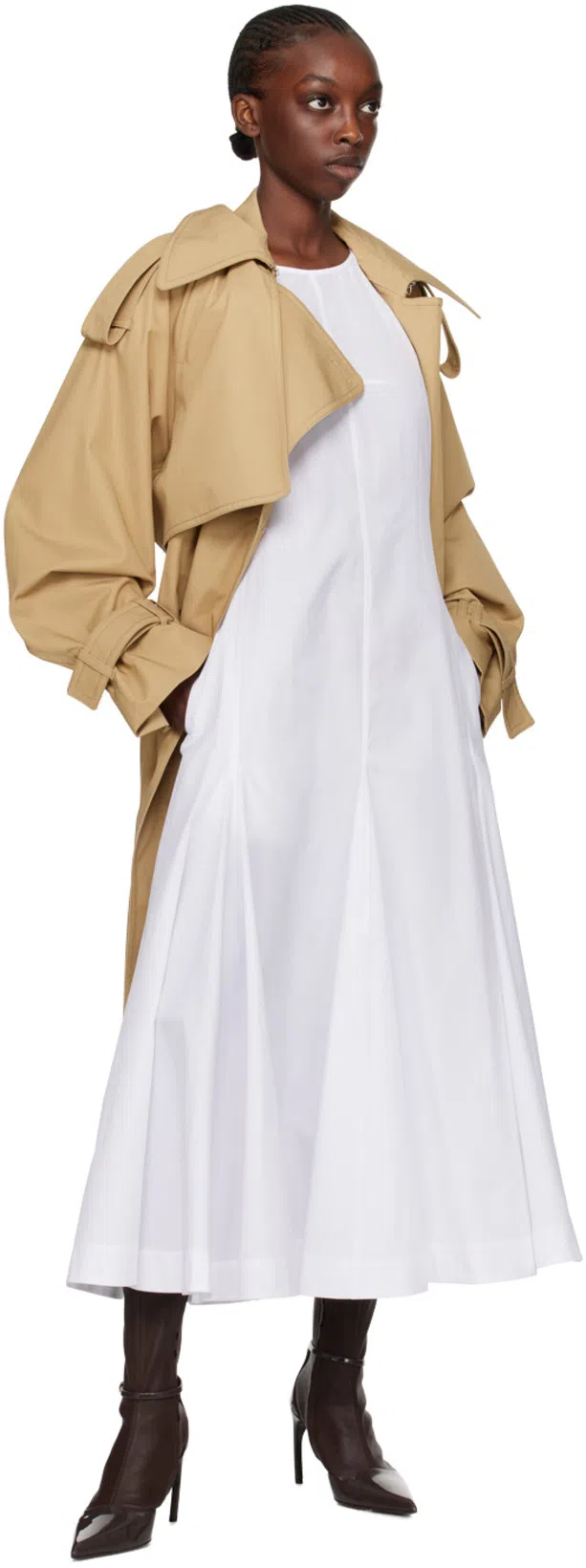 SPORTMAX Cactus Cotton Maxi Dress In Black