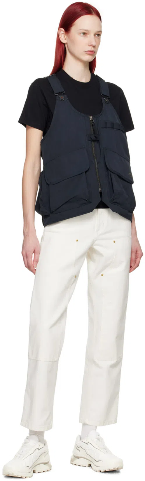 CARHARTT Logo-patch Cotton Jeans In White