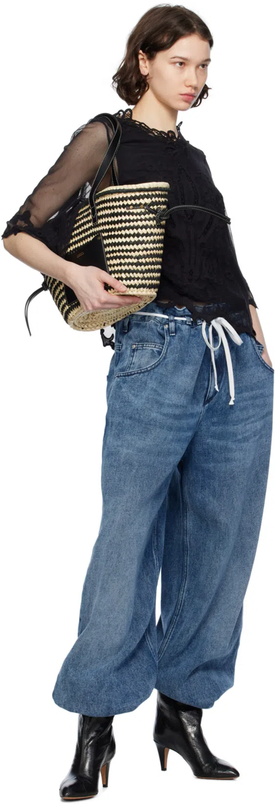 ISABEL MARANT Jordy Baggy Wide Leg In 30lu Light Blue