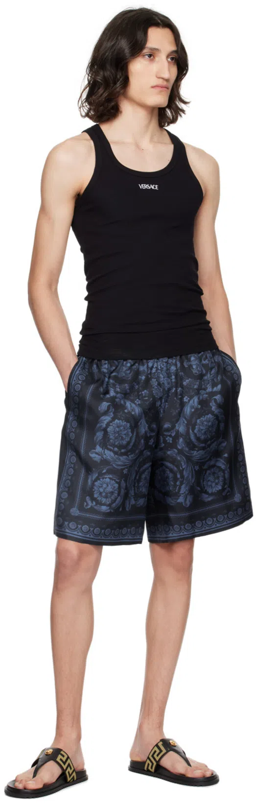 VERSACE Underwear Tank Top In Black