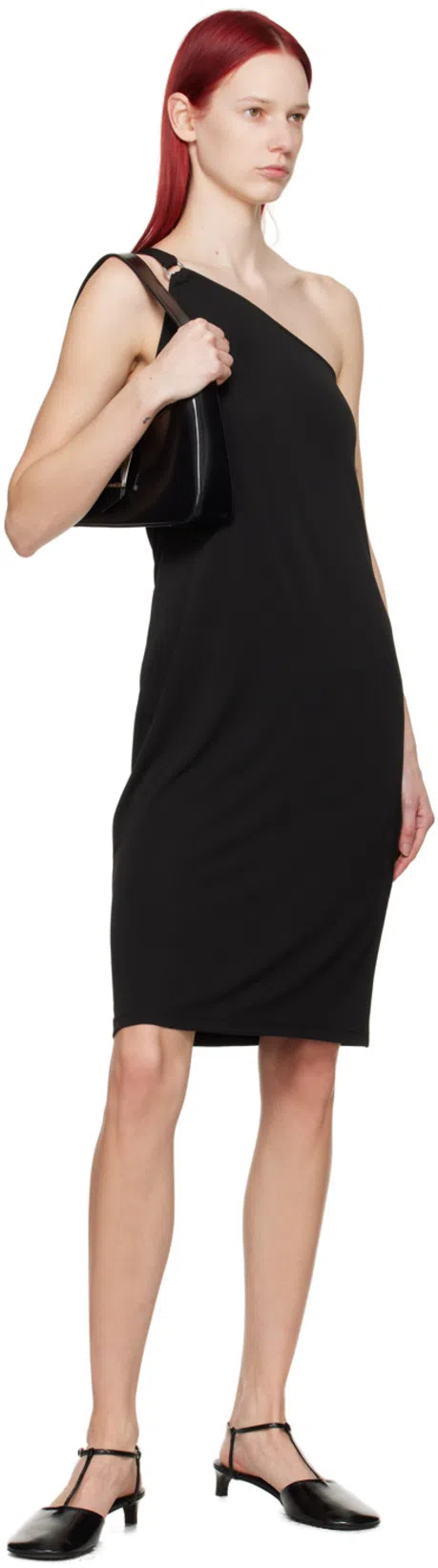 FILIPPA K One Shoulder Jersey Dress In Black