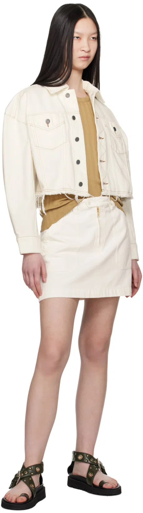 APC A.p.c. Women's Sainters Denim Jacket In White