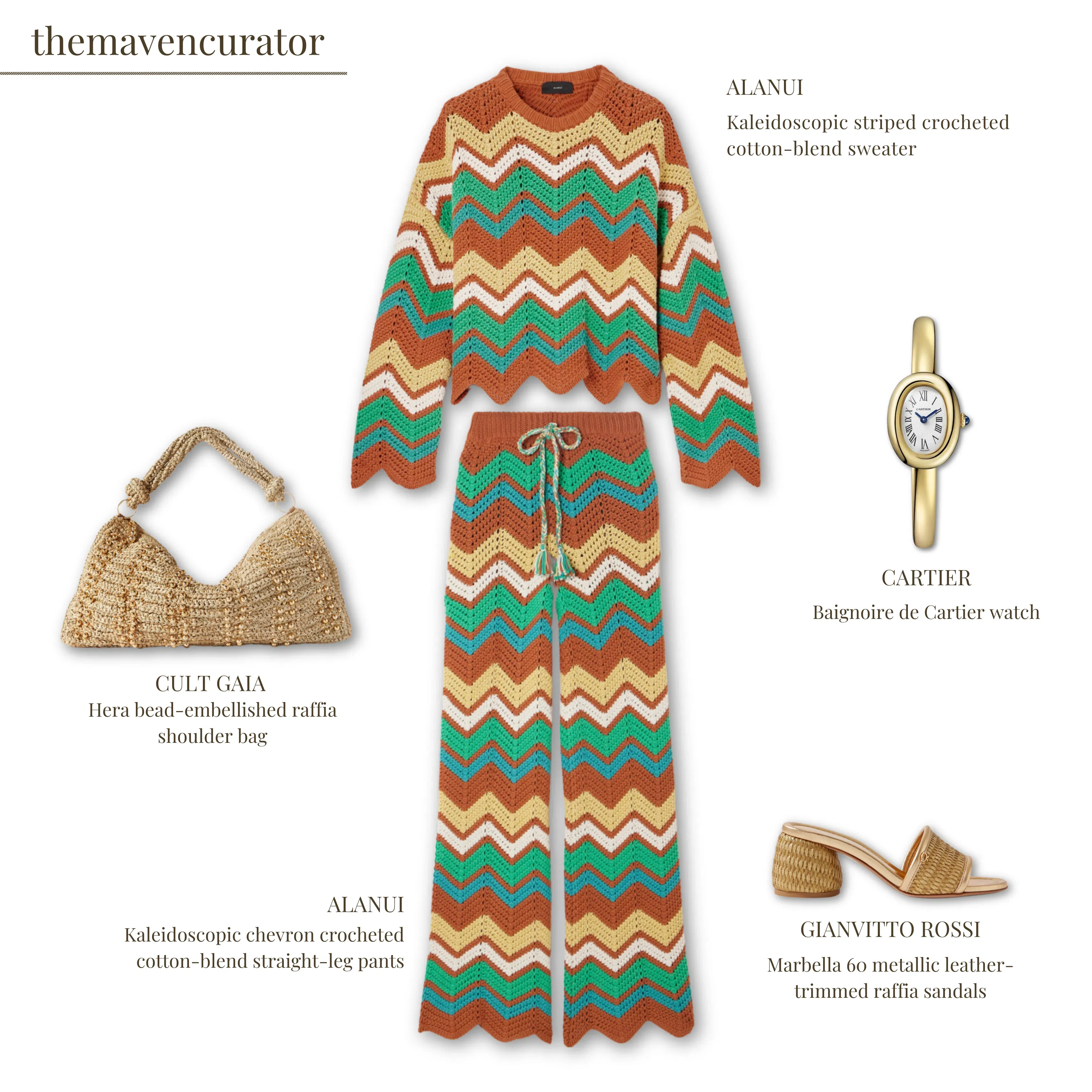 GIANVITO ROSSI Leather-trimmed Raffia Mules In Brown