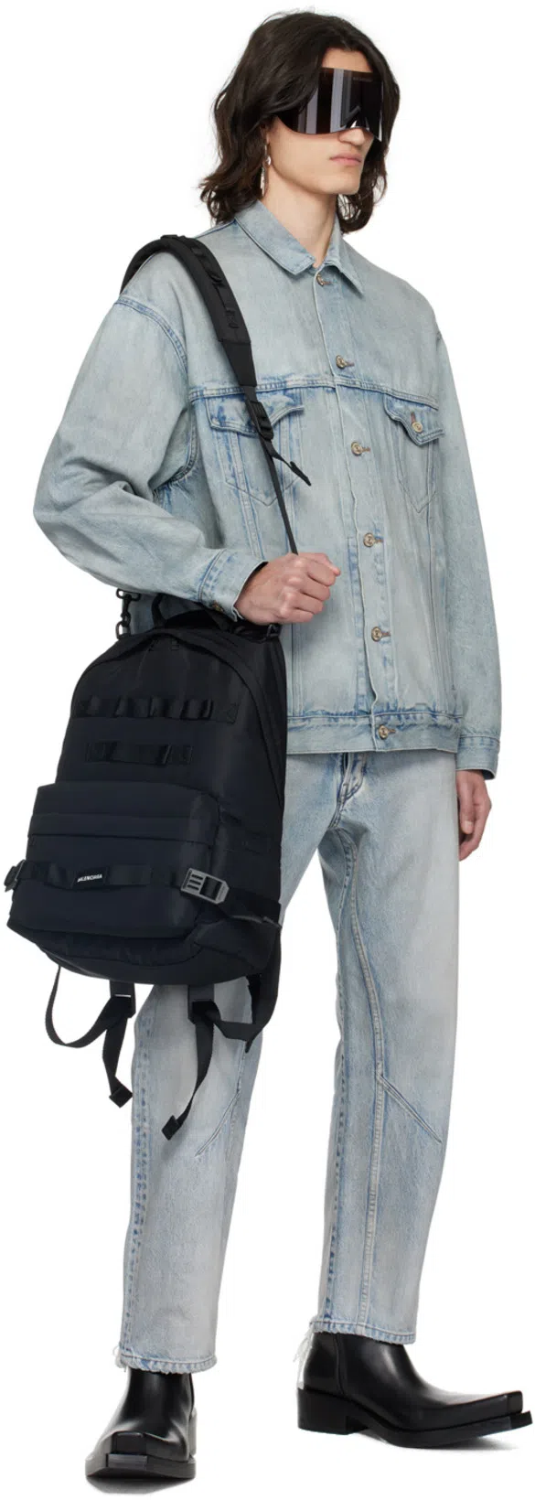 BALENCIAGA Santiago Leather Boots In Black