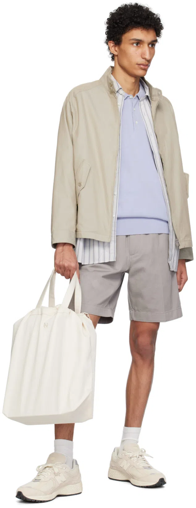 POTTERY Gray Comfort Shorts In Light Grey