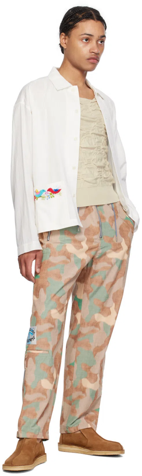 ACNE STUDIOS Camouflage Logo-patch Cargo Pants In Multicolour