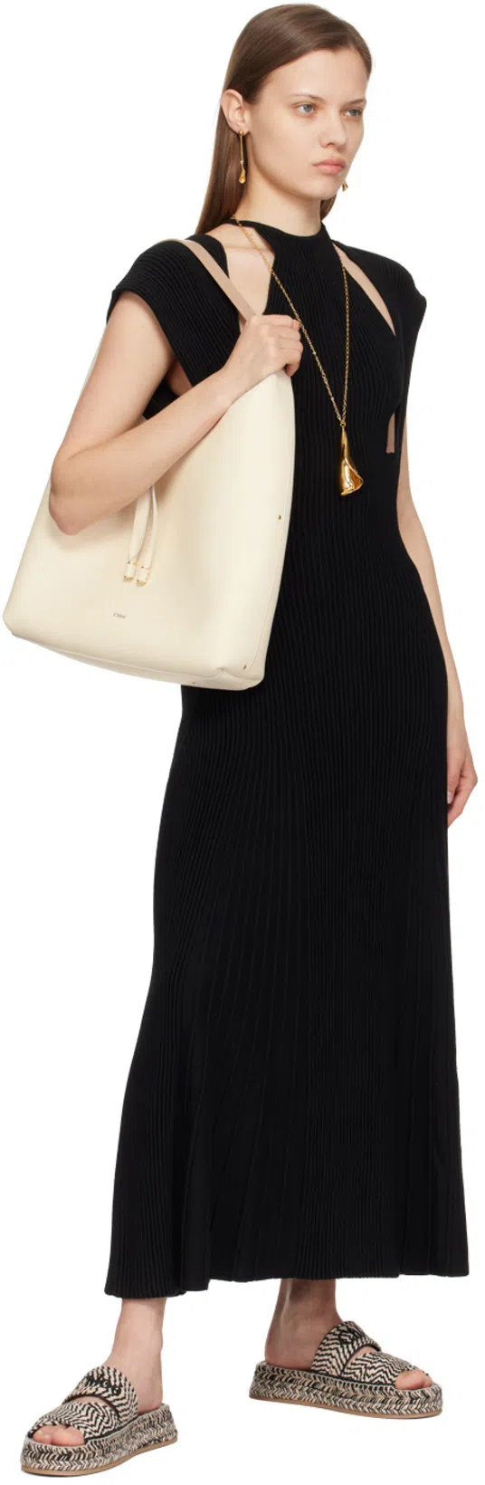 CHLOÉ Women Abito Maxi Con Dettagli Cut-out In Black