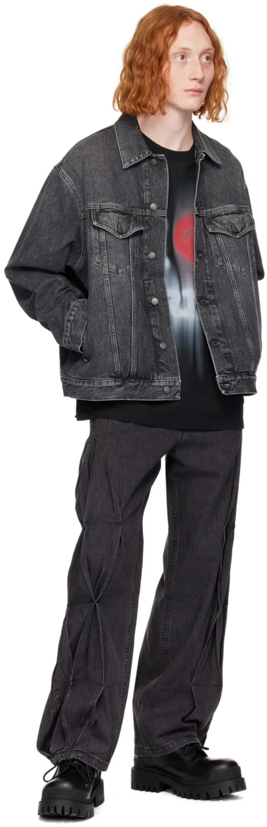 BALENCIAGA Strike Lace-up Boots In Black