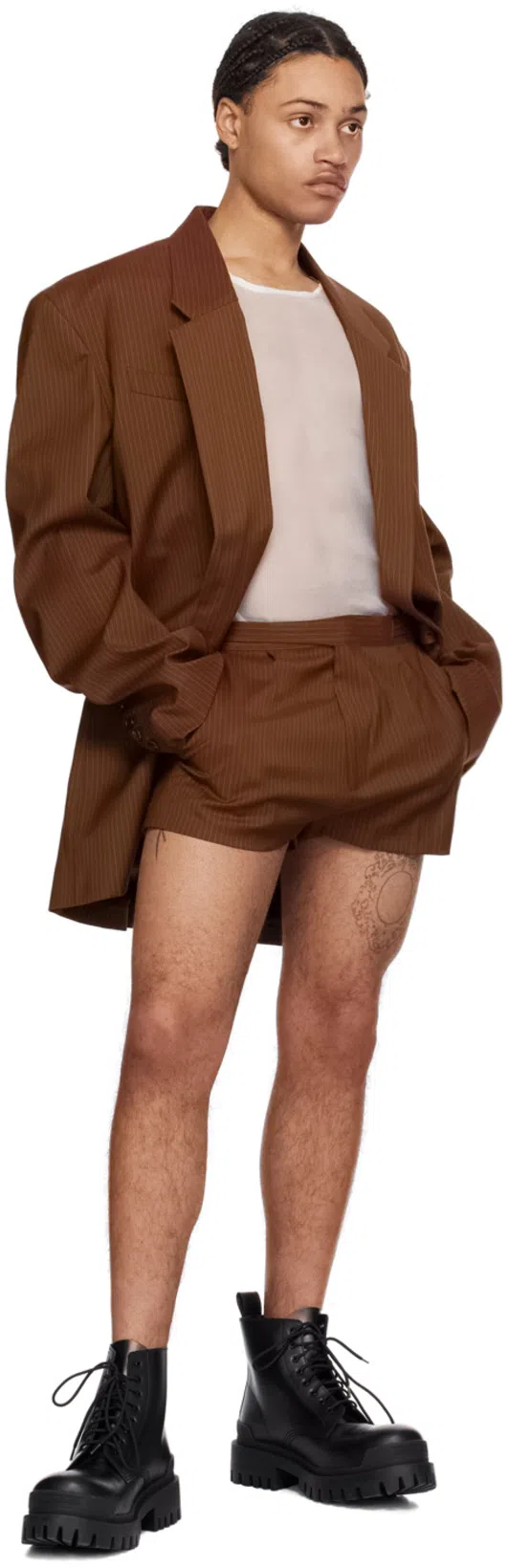 BALENCIAGA Strike Lace-up Boots In Black