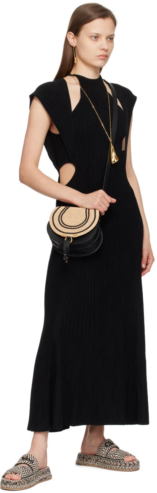 CHLOÉ Women Abito Maxi Con Dettagli Cut-out In Black