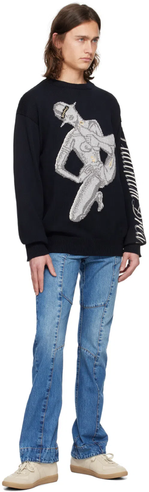 MAISON MARGIELA Beige Comb Replica Panelled Leather Low-top Trainers Eur 40 / 6 Uk In Beige_and_papyrus