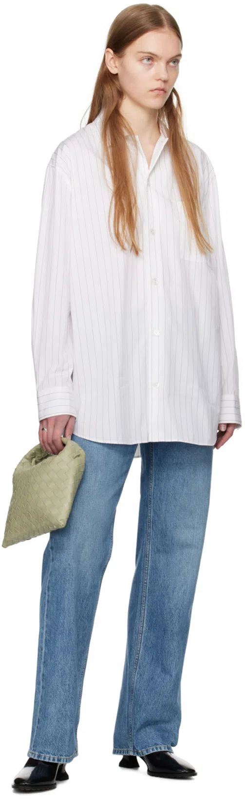 BOTTEGA VENETA Small Hop Leather Shoulder Bag In Travertine