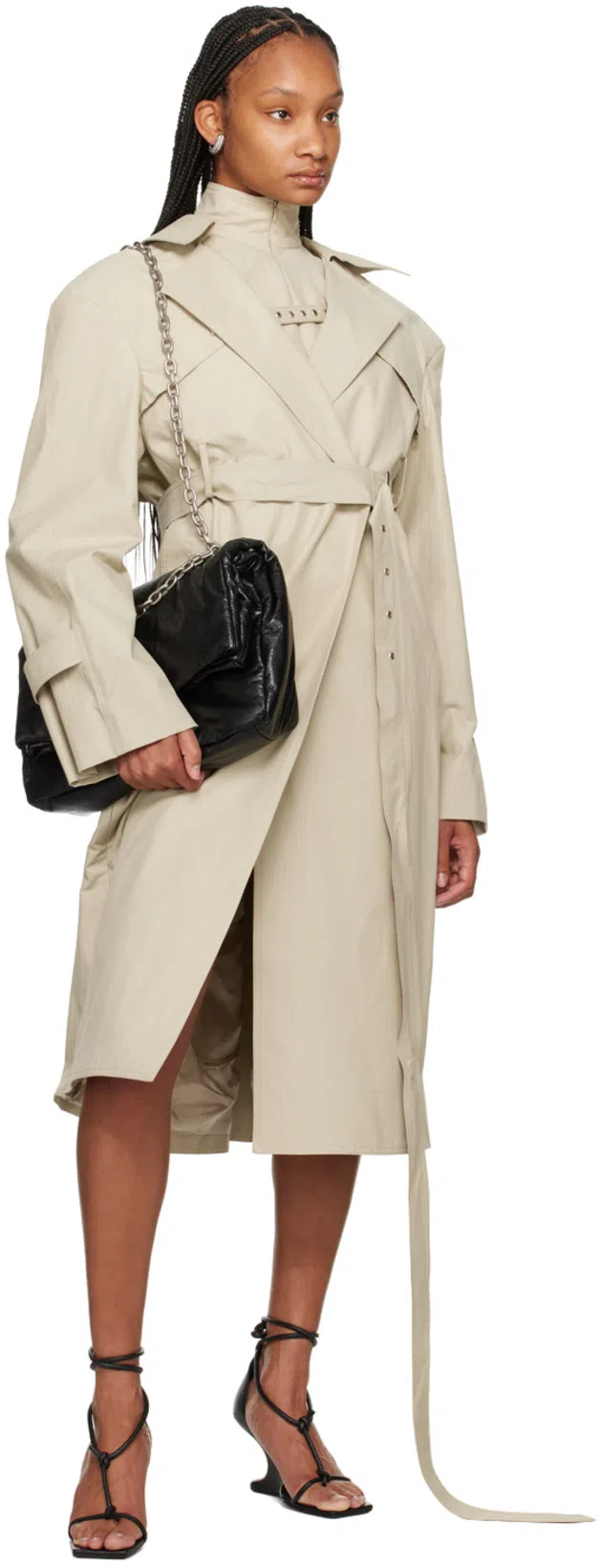 BALENCIAGA Monaco Medium Chain Bag In Black