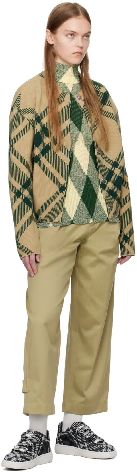 BURBERRY Check-patterned Low-top Sneakers In Multicolor