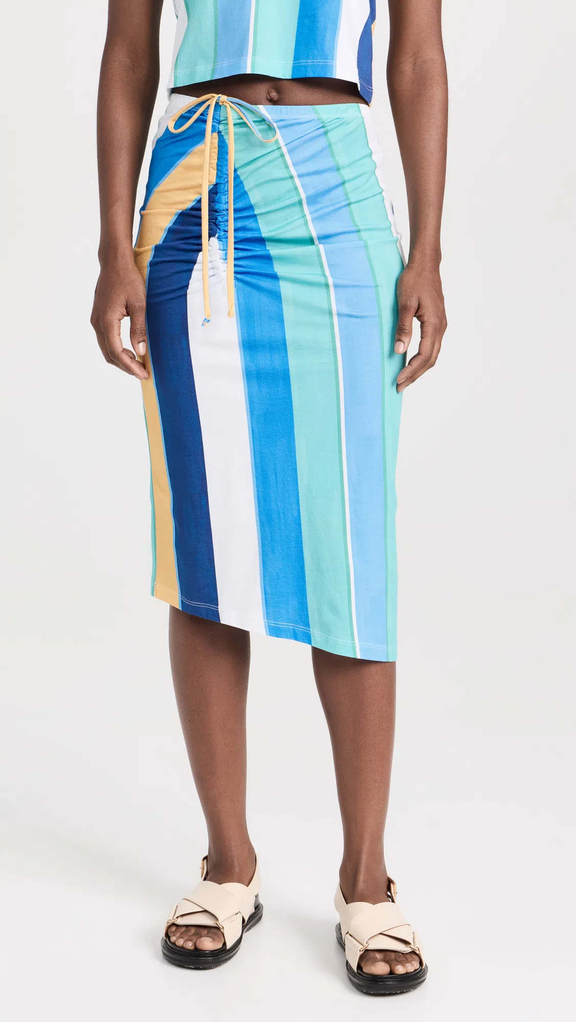 MARNI 20mm Fussbett Leather Sandals In White,black