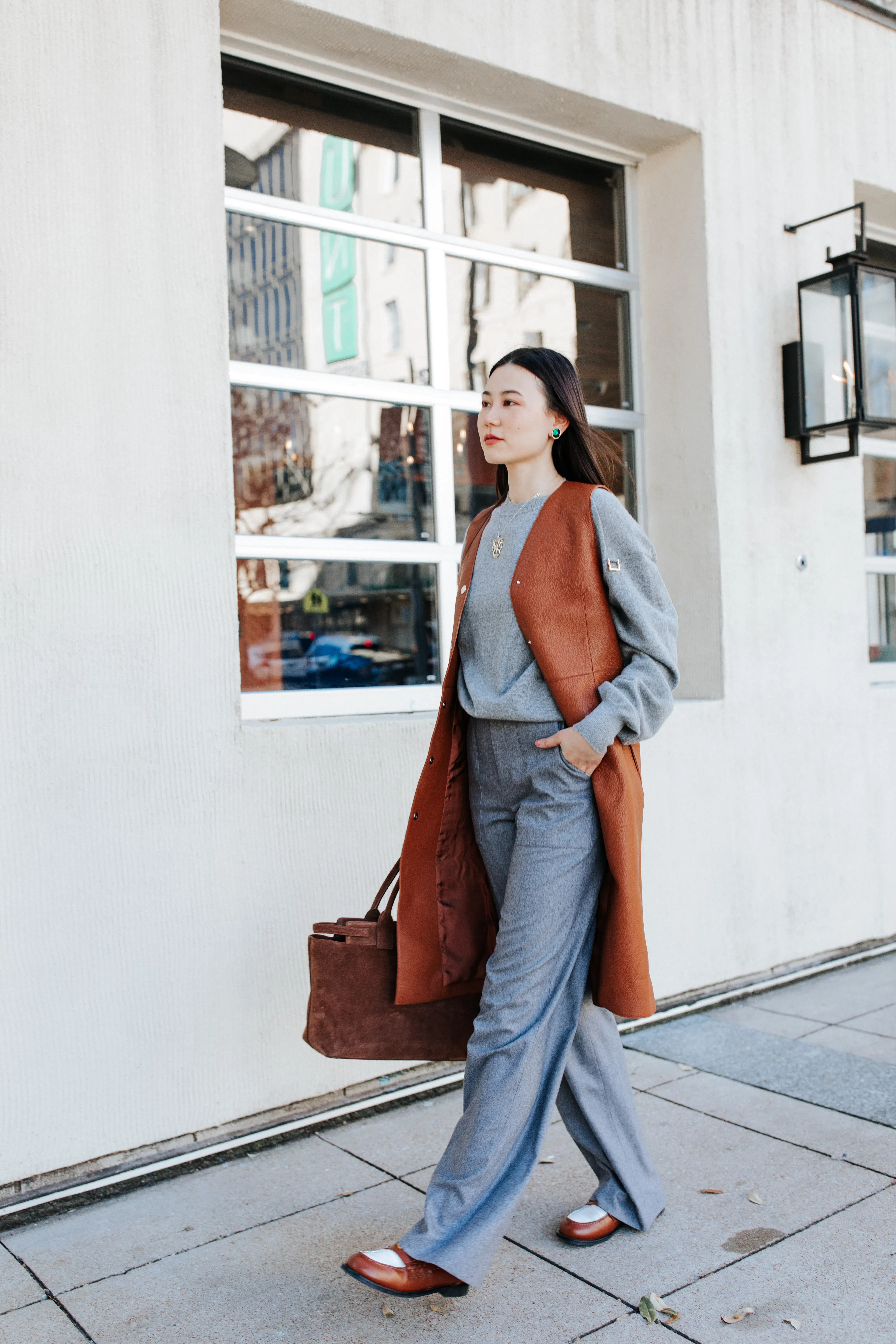 MIU MIU Two-tone Leather Loafers Featuring Metal Detail In Multicolor