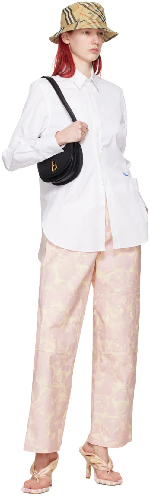 BURBERRY Tartan Fabric Thong Sandals 9cm In Cameo Ip Check