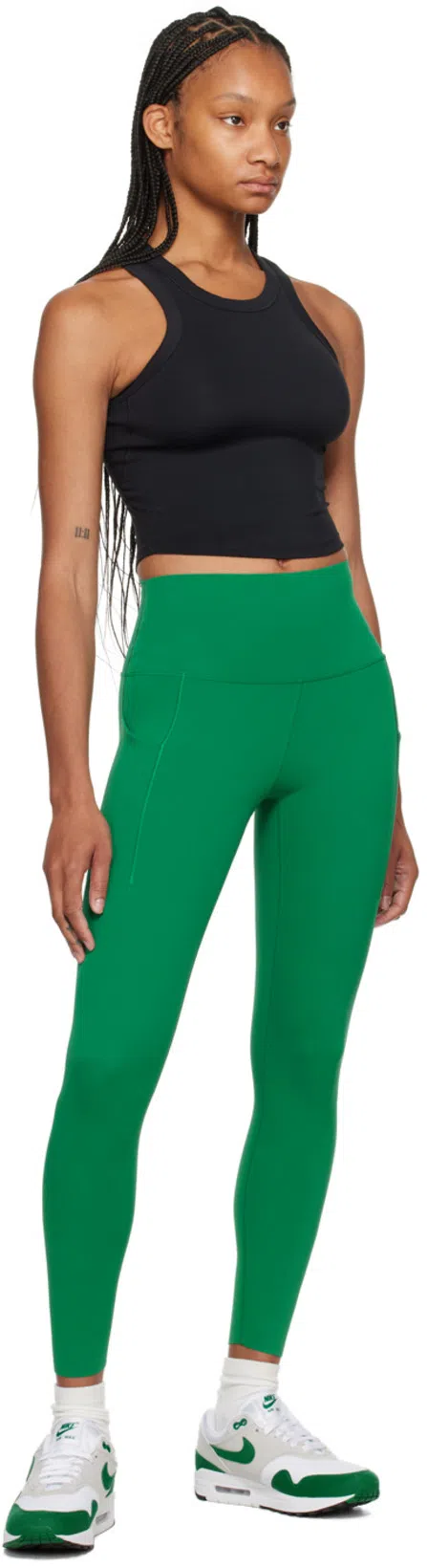 NIKE One Fitted Dri-fit Cropped Tank Top In Black