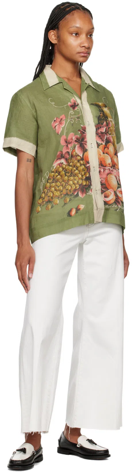 FRAME High Rise Le Palazzo Crop Jean In Au Natural Clean Raw After In White