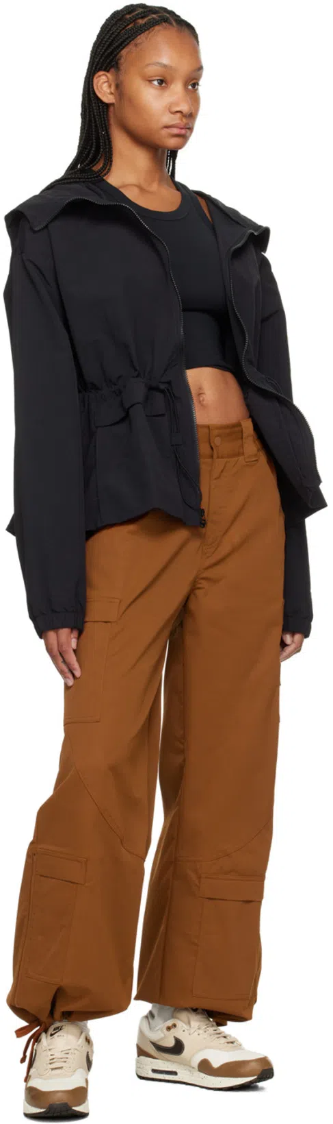 NIKE One Fitted Dri-fit Cropped Tank Top In Black