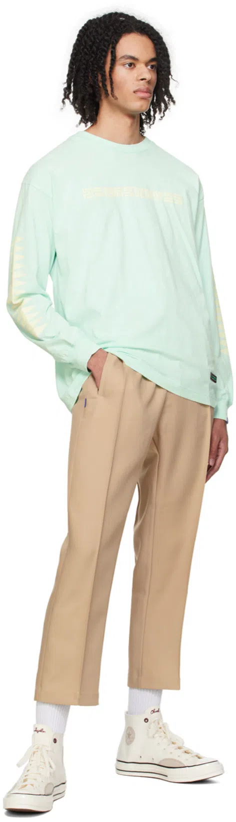 CONVERSE Logo Embroidered High Upper Board Shoes In White