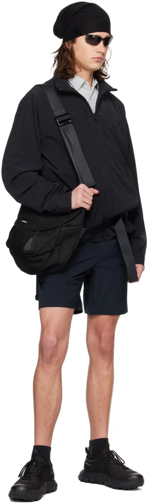 BLÆST Navy Folven Shorts In Dark Navy 190