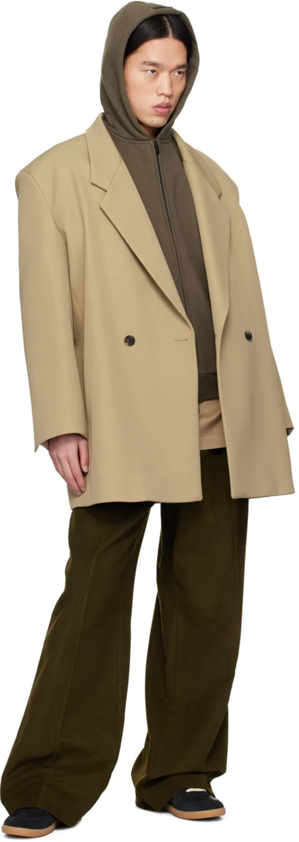 FEAR OF GOD Brown Full Zip Hoodie In Green