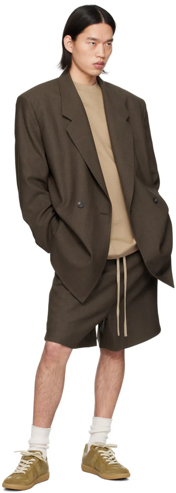 FEAR OF GOD Brown Full Zip Hoodie In Green