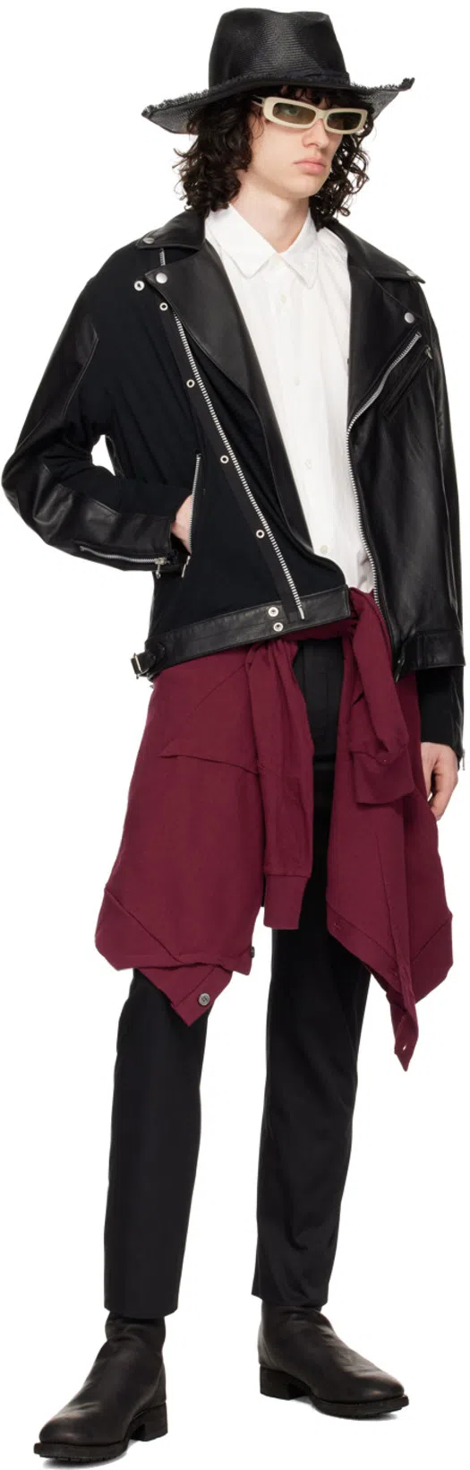 THE SHEPHERD UNDERCOVER Black Appliqué Trousers