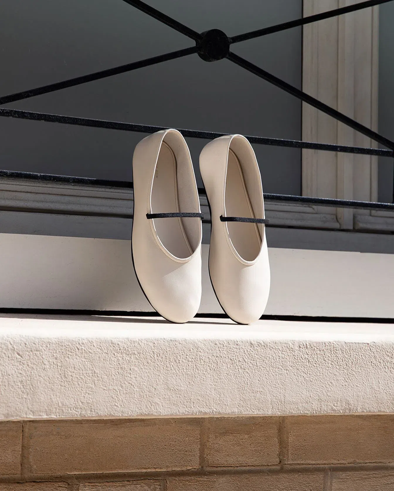 THE ROW Lambskin Band Ballerina Flats In Animal Print