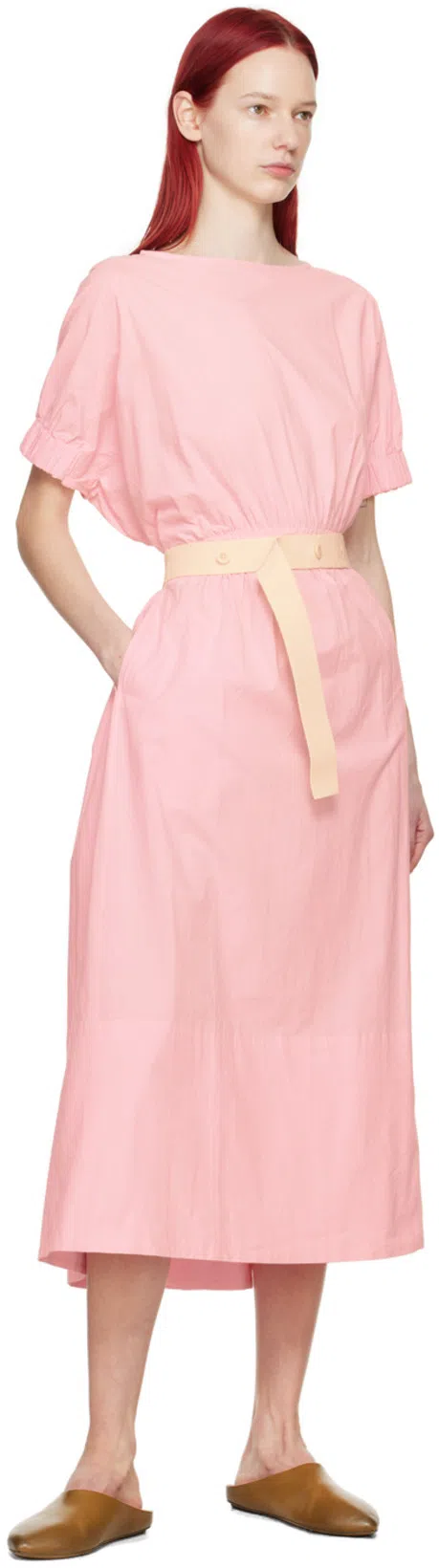 TOOGOOD Pink 'the Acrobat' Maxi Dress In Fine Ripstop Icing