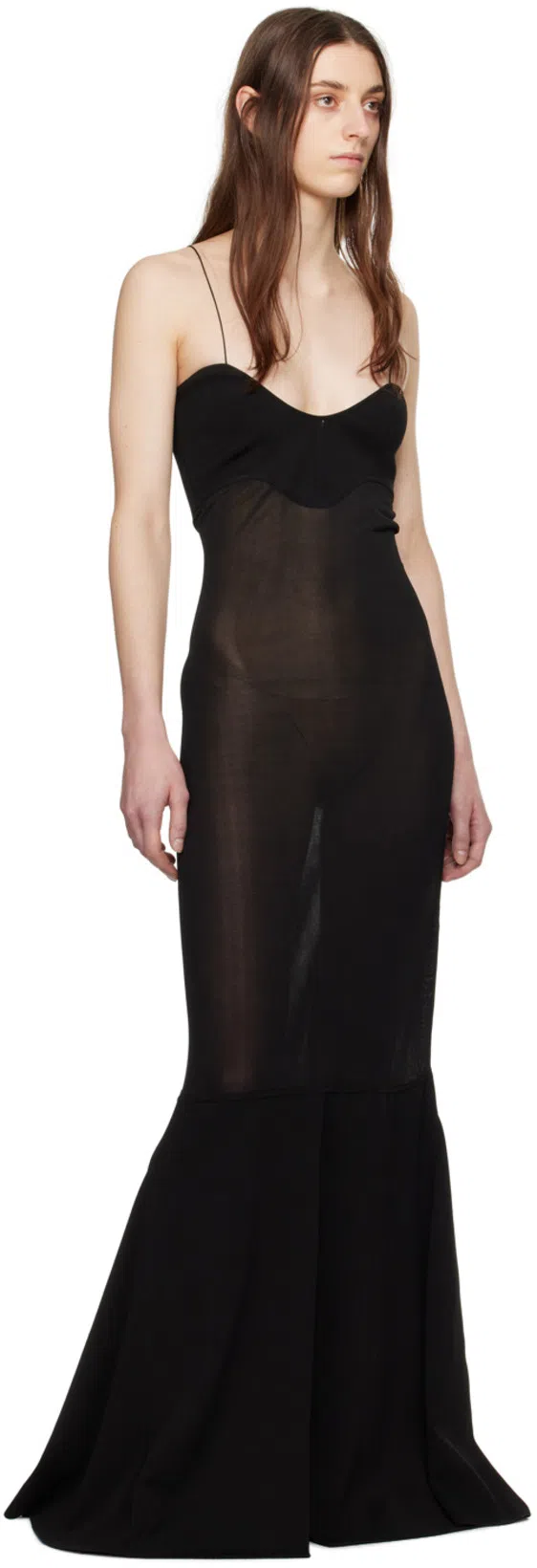 JACQUEMUS Black Les Sculptures 'la Robe Fino' Maxi Dress