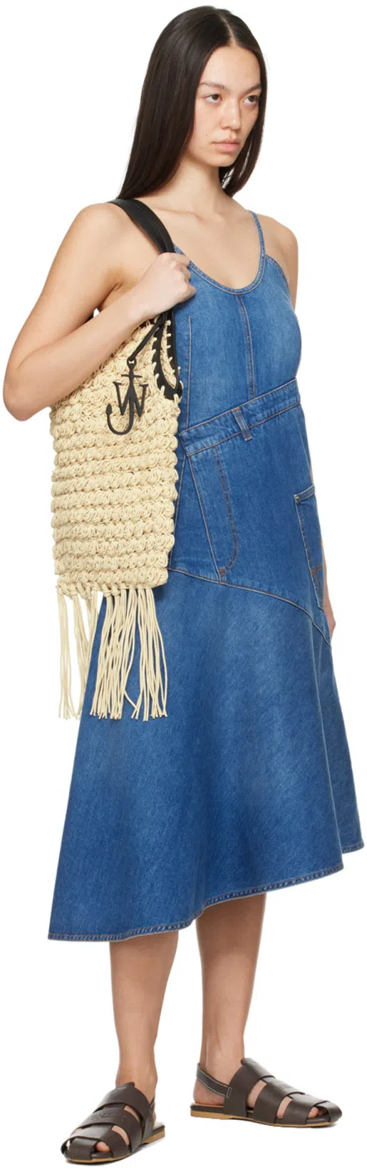 JW ANDERSON Blue Cotton Clothing Dresses