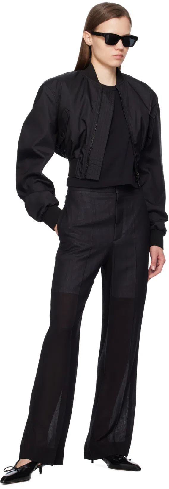 WARDROBE.NYC Black Shoulder Pad T-shirt