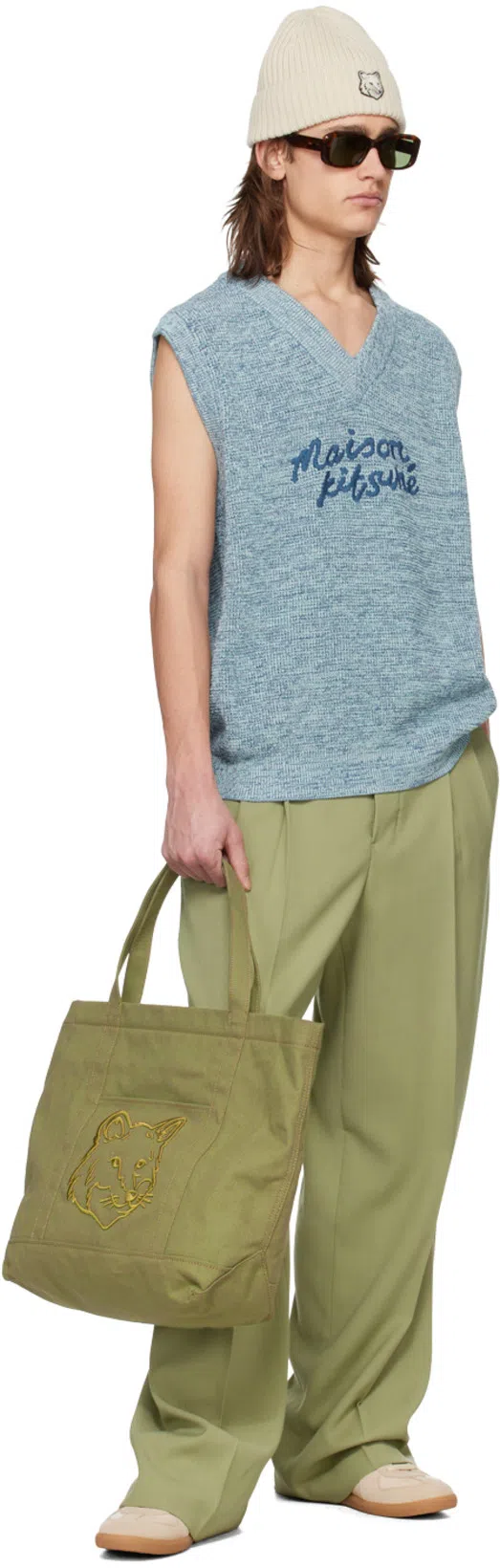 MAISON MARGIELA Beige Comb Replica Panelled Leather Low-top Trainers Eur 40 / 6 Uk In Beige_and_papyrus